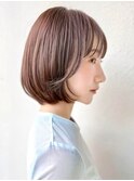 ショートボブ/ココアベージュ/小顔/似合わせカットｐ北浦和