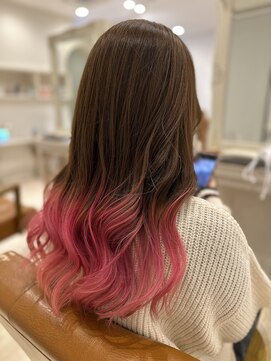 ヘアーサロン リアン 熊谷2号店(hair salon Rien) グラデーションピンク！