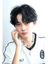 AI TOKYO+Sea MEN'S横浜 MEN'Sパーマ/MEN'Sカット【アイトーキョープラスシーメンズ】 横浜/毛流れセンターパート/大人パーマ/シャドウ