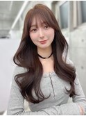 レイヤーカット/韓国巻き/アッシュブラウン/透明感カラー