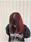 ワインレッド×ブラック