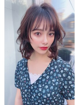 クーエフー(coo et fuu) フリンジウェーブのウルフ♪ココアブラウンカラー♪藤沢2