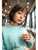 ケアリー 武蔵小杉(Carelly)&nbsp;大人かわいい前髪セシルカットココアブラウンフリンジウェーブ