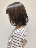 【FOLK】外ハネミディアム♪抜け感 艶カラー 透け感ツヤ髪