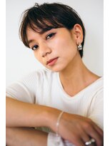 ピズム(PISM) 耳かけグランマッシュショート/ショコラベージュ/ベビーバング