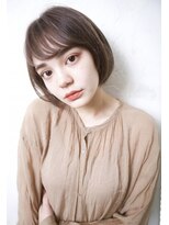 グランアージュ 池袋東口店(grandage)&nbsp;大人可愛い×ピンクベージュ/厚めバング/小顔顎ラインボブ/池袋