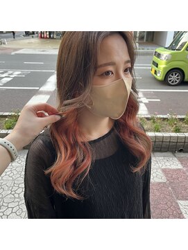 ボアップ 新居浜店(boappu) #インナーカラー #インナーオレンジ #オレンジ