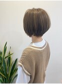 襟足スッキリ！大人可愛い柔らかショートボブ