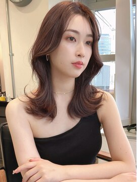 アイヴィ 表参道(IVY) 表参道＊韓国ヘア  くびれヘア 顔まわりカットラベンダーカラー