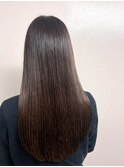 暗めカラー髪質改善ストレート