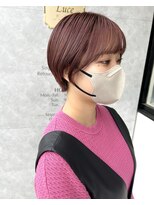 ルーチェ(Luce)&nbsp;ブリーチで作るミルキーピンク　ショートstylist辻川