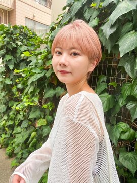 アンバー 池袋(amber) 切りっぱなしボブ/美髪/ピンクブラウン[池袋駅]