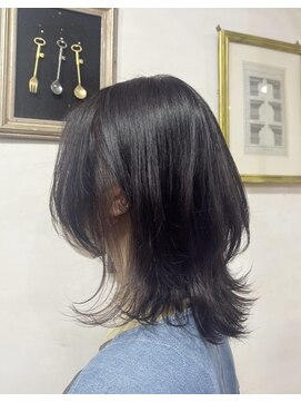 ランプ ヘアー(lamp hair) ウルフレイヤー×イヤリンググレージュ/lamp 清水