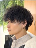 ツイストスパイラルパーマ/波巻きMIXパーマ/マッシュウルフ
