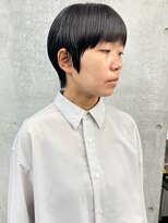 モリオ(morio)&nbsp;＊黒髪ショート丸みショート前髪ありマッシュショート30代40代2