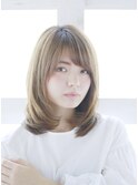 ミディアムレイヤー/レイヤー/内巻き[横浜]