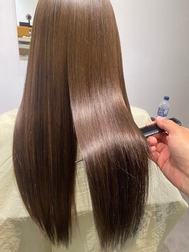 ロウブ(roubu.) 髪質改善ミディアムヘアハイライトバレイヤージュボブウルフ
