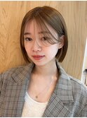 似合わせカット小顔前髪なしボブメルティーカラーイメチェン◎