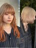 【夕海初回】ダブル/デザインカラー(ブリーチ込み)＋トリートメント￥13200