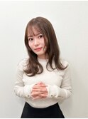 ナチュラル艶ミディ×ラテグレージュ