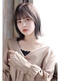 フレンチカジュアル/20代30代40代/マロンベージュ/ひし形外ハネ