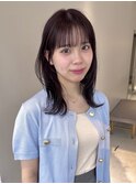 ミディアムレイヤー × 暗めラベンダーカラー