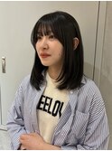 【YOKE】ミディアムレイヤーグレージュ顔周りカットローレイヤー