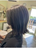 アンブレラグレー外はねボブ