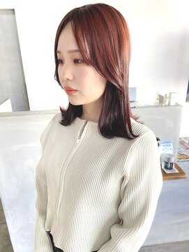 ハイク(Hike) 【Hike/大分駅/金池】切りっぱなし/レイヤー/前髪/ピンク