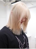 ハイトーンボブ ブロンド ぬきっぱなし ホワイトブロンド