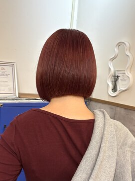 ラック 津田沼(LUCK) ワインレッド/ボブ/ケアブリーチダブルカラーインナーカラー