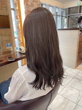 髪質改善/顔周りレイヤーカット/グレージュ[千葉/千葉駅]