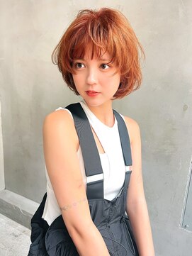 ケイト(kate) 【kate 大宮】ペールオレンジ×レイヤーボブ