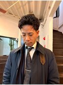刈り上げセンターパート/波巻きツイストスパイラル/心斎橋