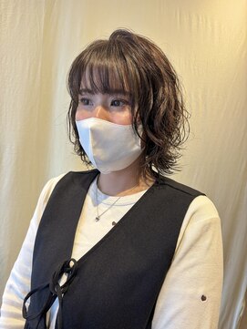 ココカラヘアー ニコ(cococara hair nico) レイヤーボブ/ボブパーマ/オリーブアッシュ