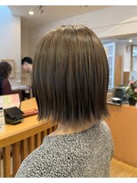イグレック 庄内本店(igrek)&nbsp;20代30代40代 切りっぱなし外ハネボブ×オリーブベージュ