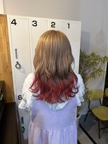 アウラヘアーサロン(aura hair salon) 【Yukie】裾カラーレッド