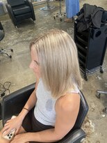 hair&relax salon UMI クールブロンド×ロブ