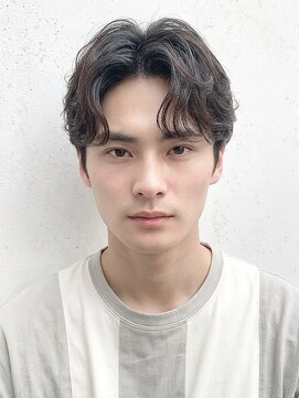 トニーアンドガイ メン 与野駅前店(TONI&GUY MEN) 無造作アッシュブラック爽やかビジネス毛流れマッシュp1与野