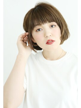 ムルチュラカメアリ(muruchura KAMEARI) オリーブベージュのミニマムボブwith 寒色系カラー