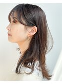 似合わせカット×くびれヘア×ミディアムレイヤー×ベージュ