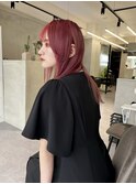 ハイトーンピンク×似合わせカット×シースルーバング☆