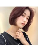 【修】20代30代40代◎透明感カラー×韓国切りぱなしボブ
