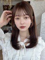 ミンクス 原宿店(MINX)&nbsp;大人ガーリーな韓国風レイヤースタイル チョコレートカラー