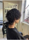 波巻きスパイラルパーマ　波巻きパーマ　メンズパーマ