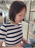 切りっぱなしボブストレートボブ