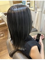 コージー リゾート バイ アンツ 茅ヶ崎駅前店(cozy resort by ANT'S)&nbsp;デザインカラー/レイヤーカット/ウェットヘア/オリーブベージュ