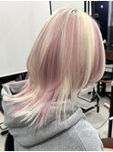 デザインカラー/ブロンド×ペールピンク