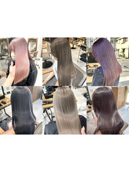 暗めカラー*ハイトーンカラーも透け感のあるナチュラルな艶髪に♪［横浜/髪質改善/ブリーチカラー/メンズ］