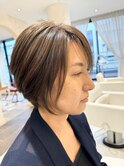 前髪長めショートボブ